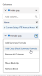 Screenshot showing Add Cross-Block Summary Formula selected